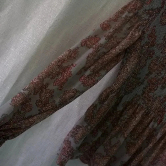 Anthropologie Akemi+Kin Blue Adria Smocked TOP - Picture 4 of 7